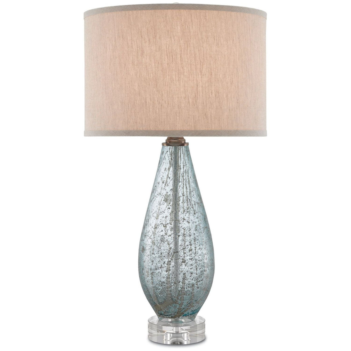 Currey and Company - 6000-0181 - One Light Table Lamp - Optimist - Pale Blue Speckle/Clear