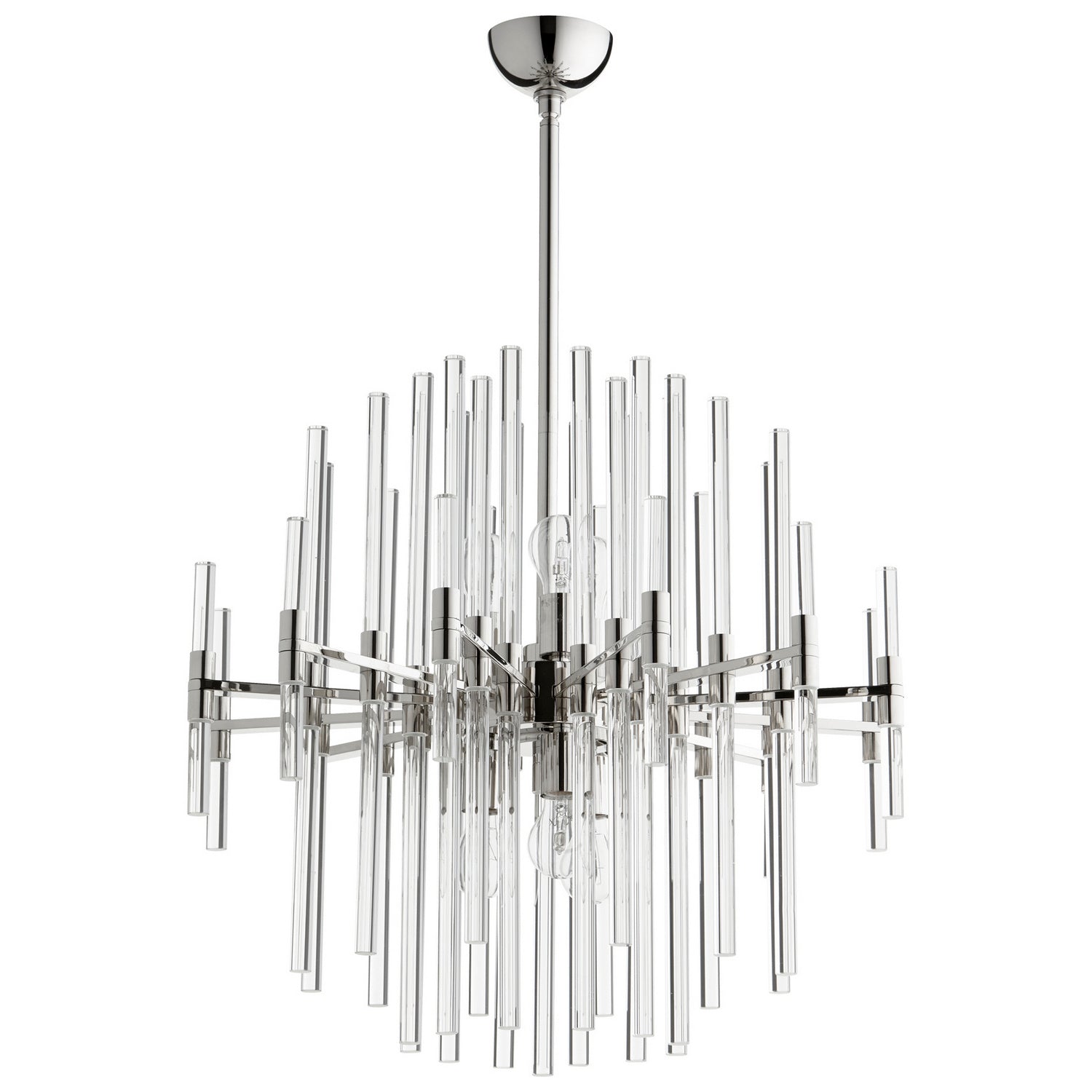 Cyan Canada - 09254 - Six Light Pendant - Quebec - Polished Nickel