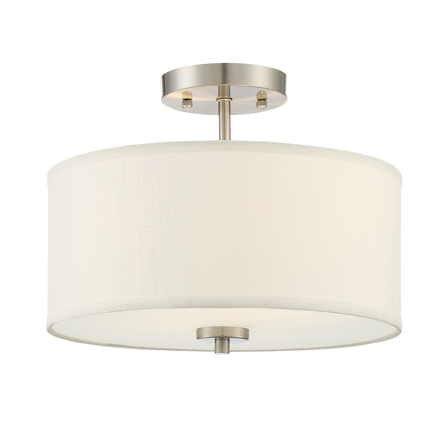 Meridian M60008BN Two Light Semi-Flush Mount in Brushed Nickel