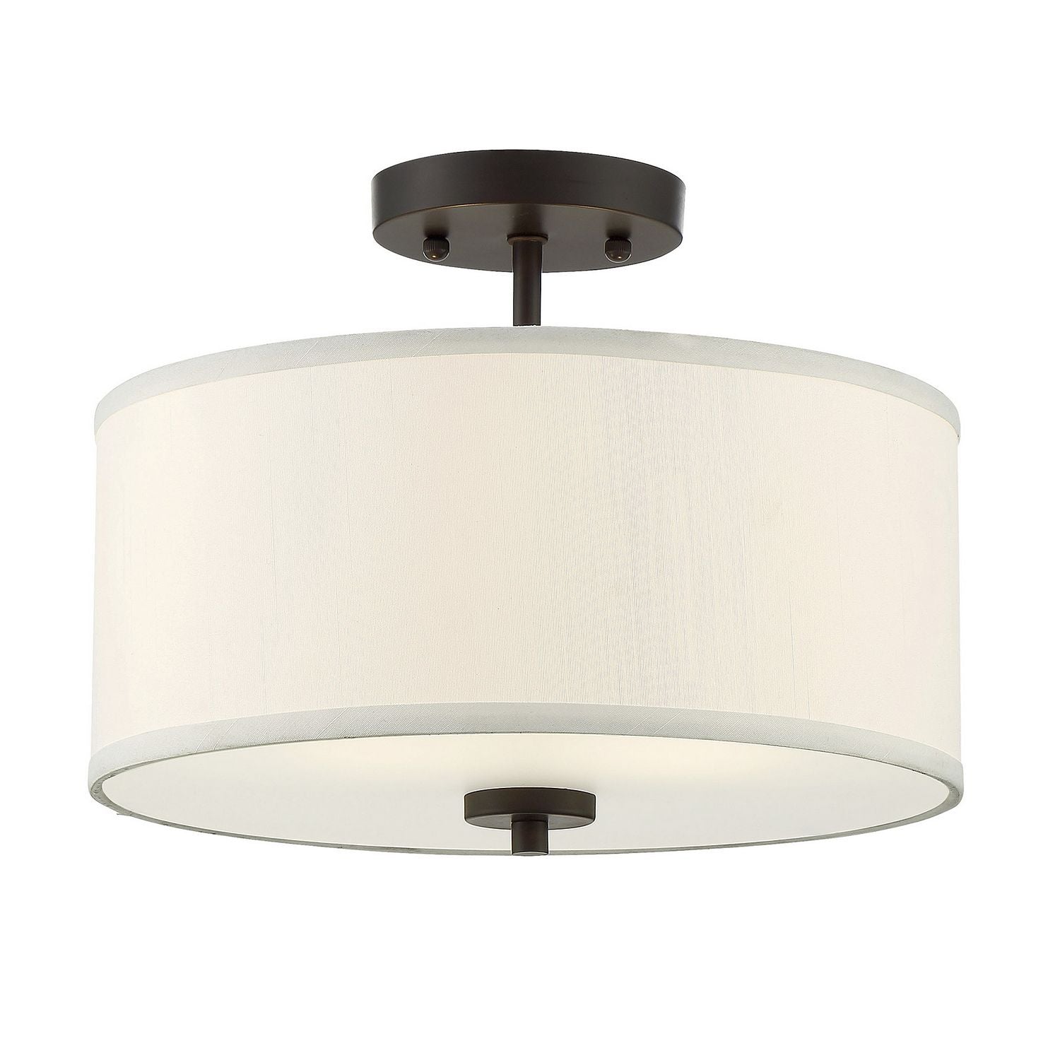 Meridian M60008ORB Two Light Semi-Flush Mount in Oil Rubbed Bronze