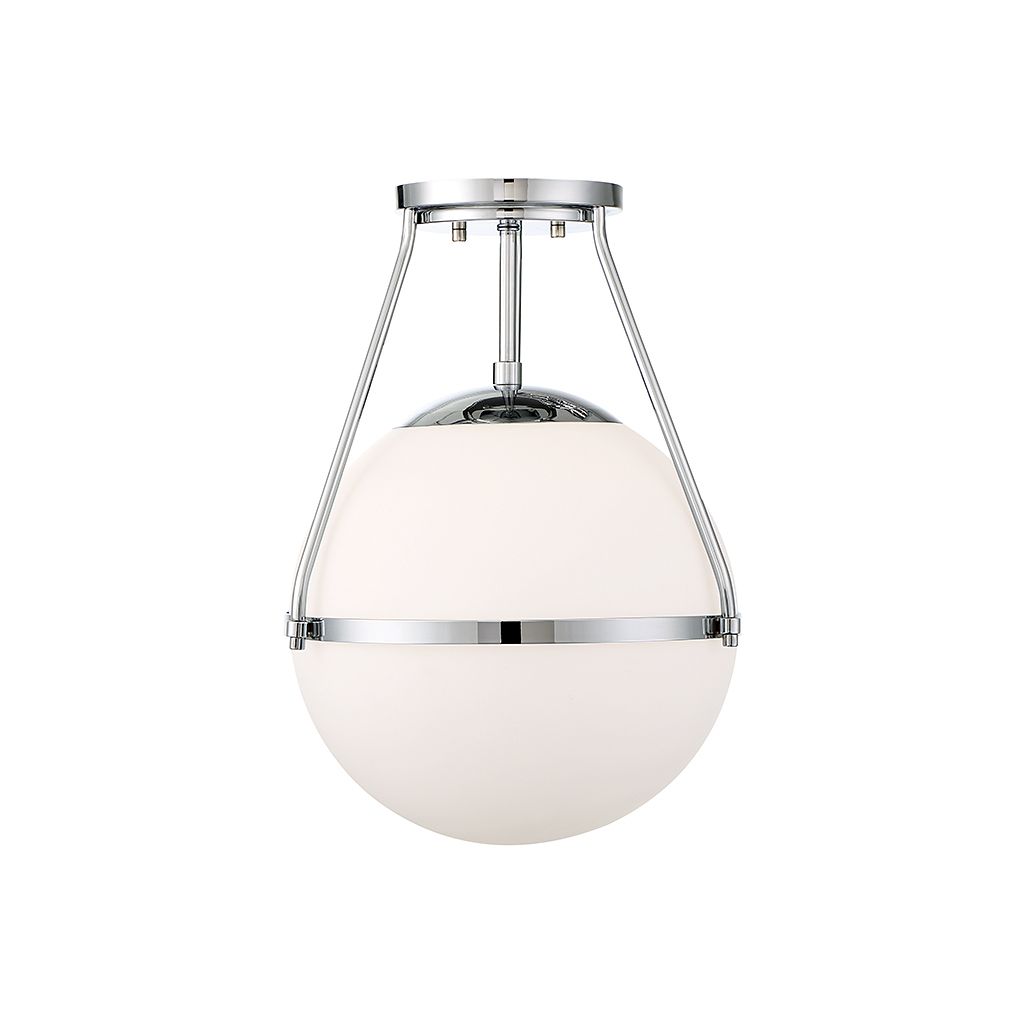 Meridian M60054CH One Light Semi-Flush Mount in Chrome