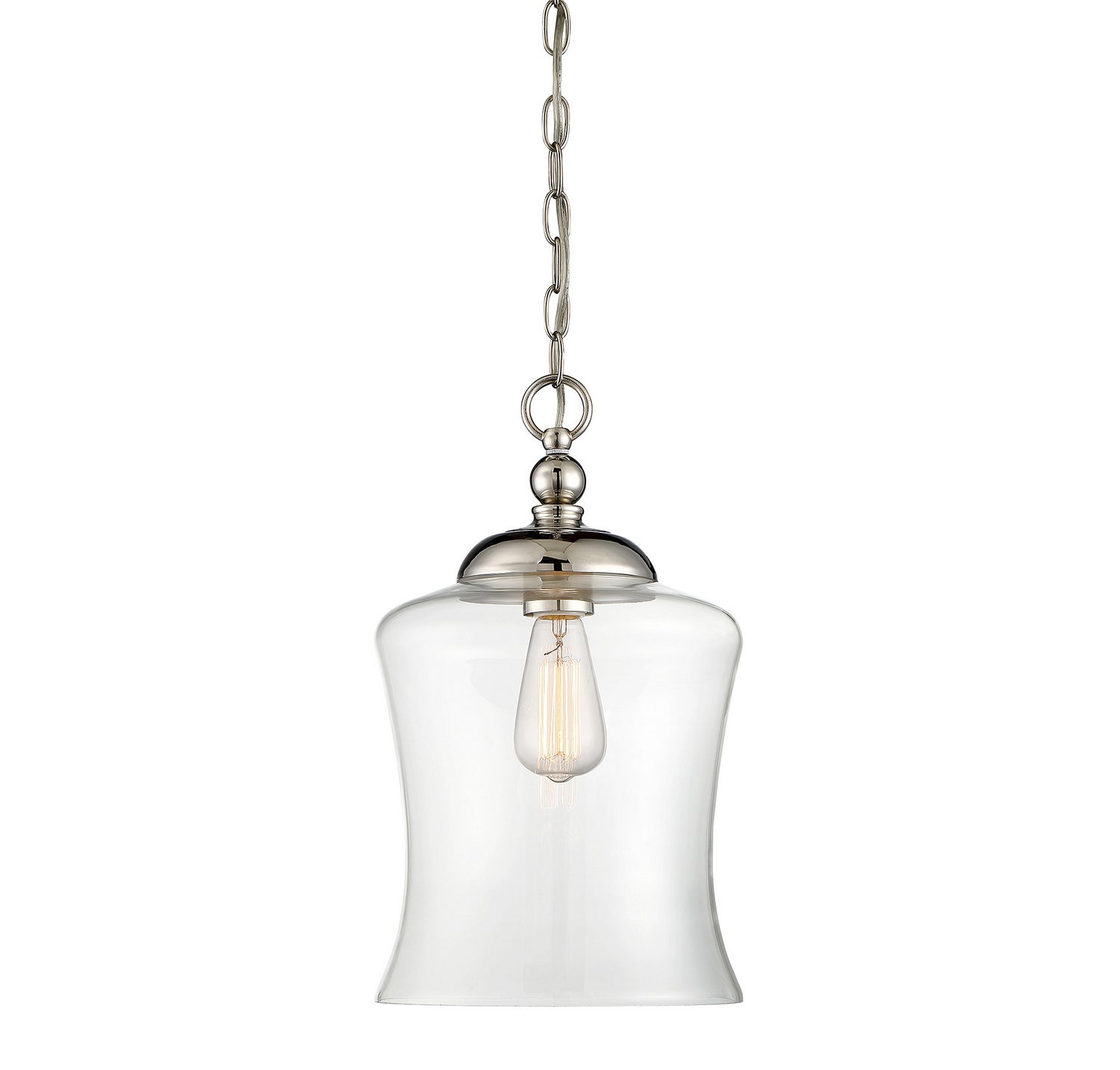 Meridian M70019PN One Light Mini Pendant in Polished Nickel