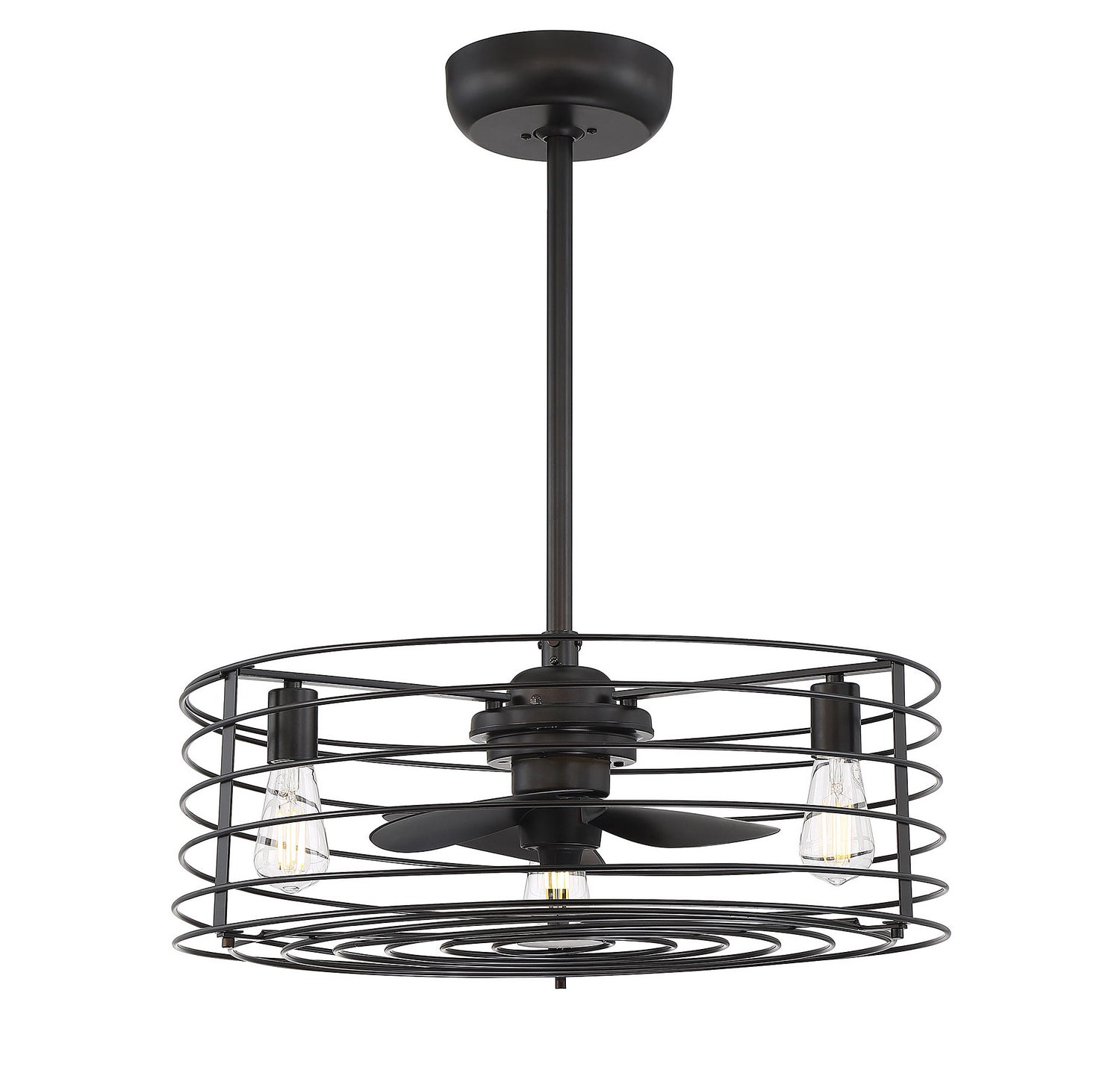Meridian M2007ORB Three Light Fan D'lier in Oil Rubbed Bronze