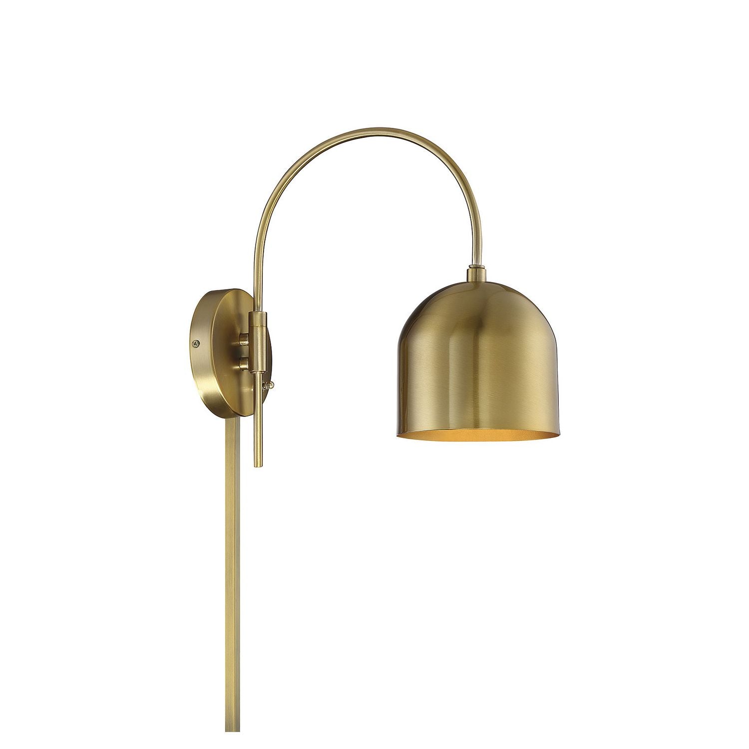 Meridian M90045NB One Light Wall Sconce in Natural Brass