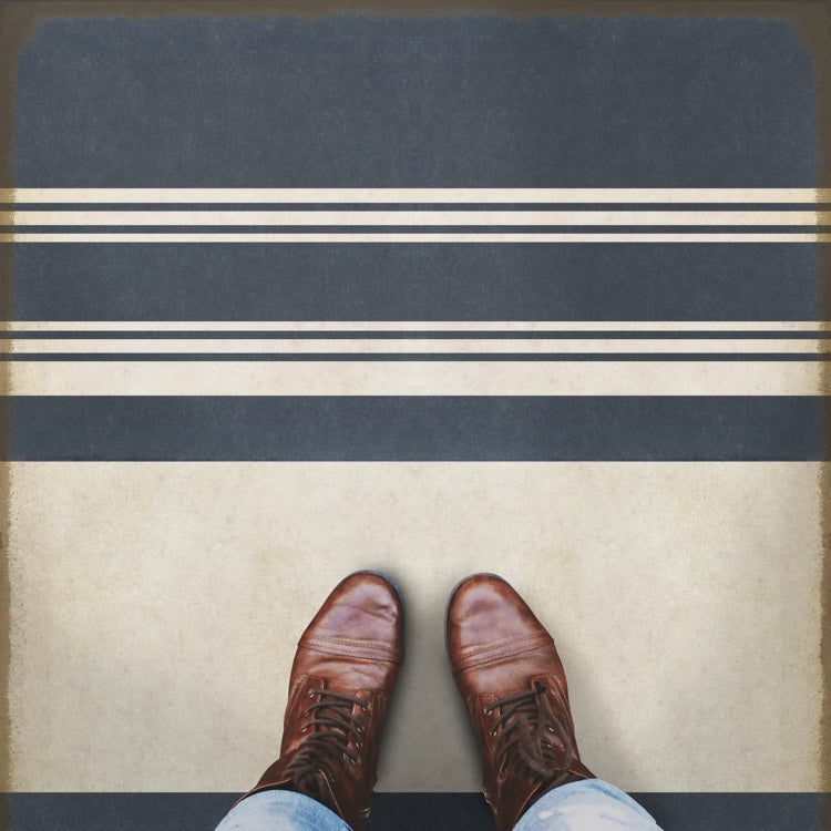 Organic Stripes Blue and White