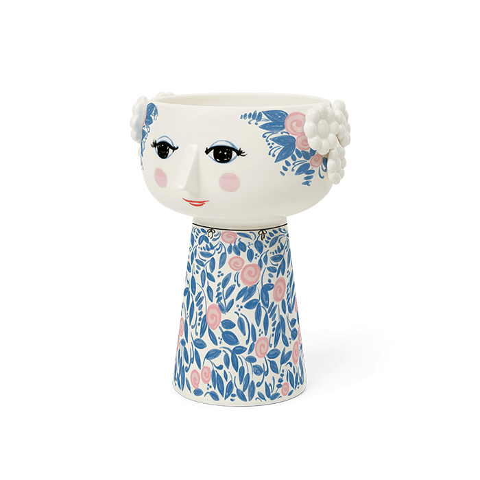 Bjørn Wiinblad 56590 Eva Vase in Blue/Rose