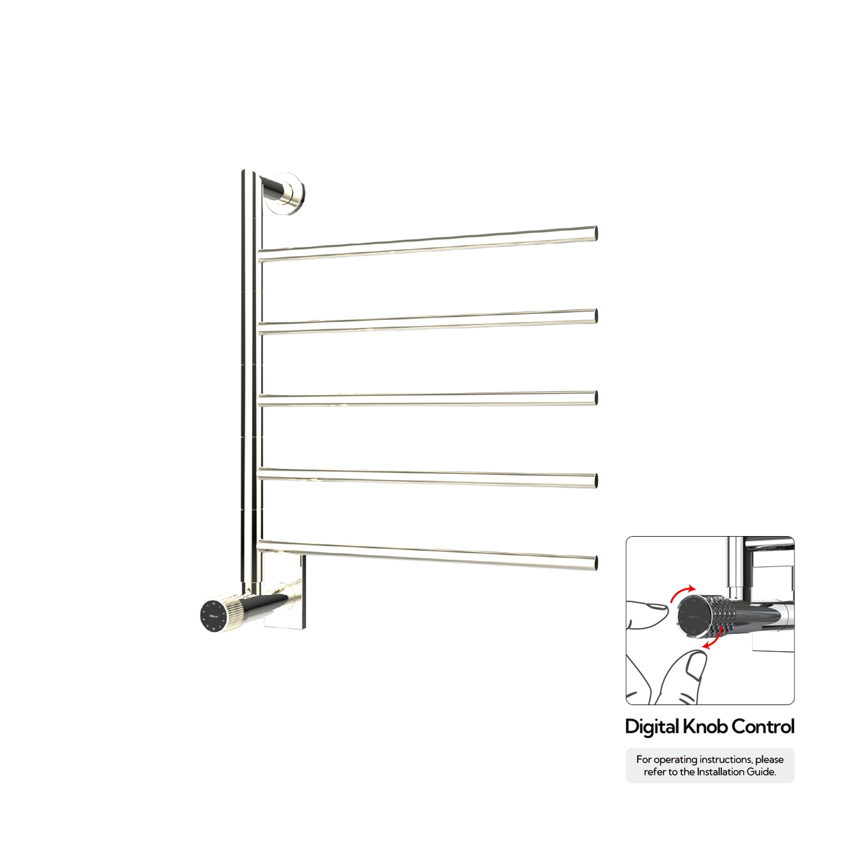 P&Bhusri G06-M-PWG-XM G06 Towel Warmer in PVD Polished White Gold