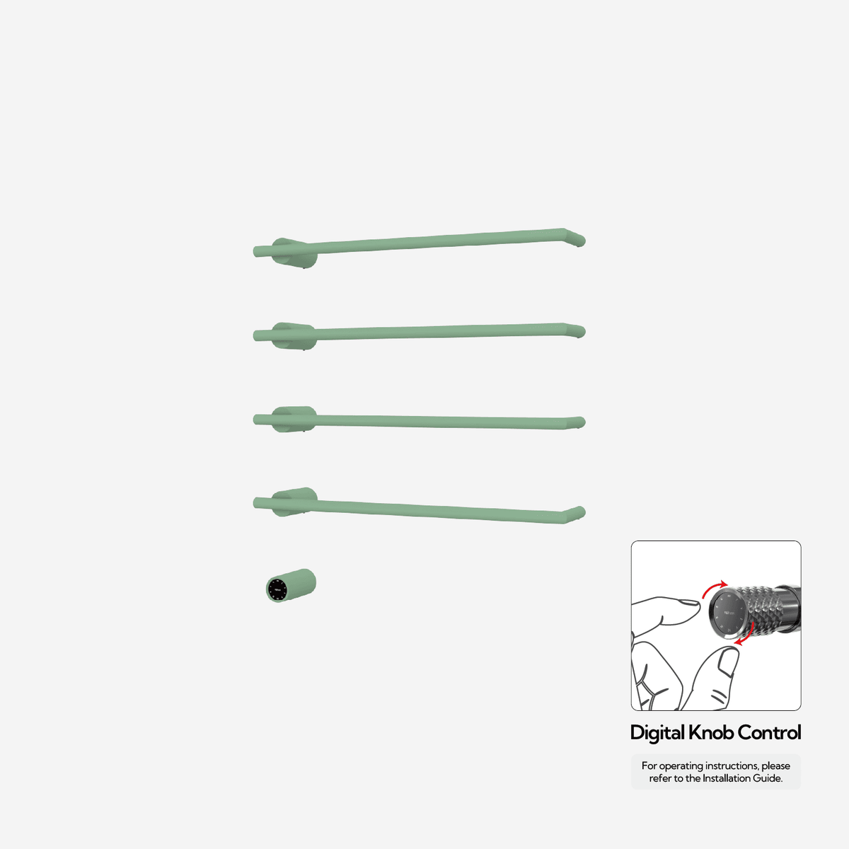 P&Bhusri G26-L-CGR-XY G26 Towel Warmer in Celadon Green