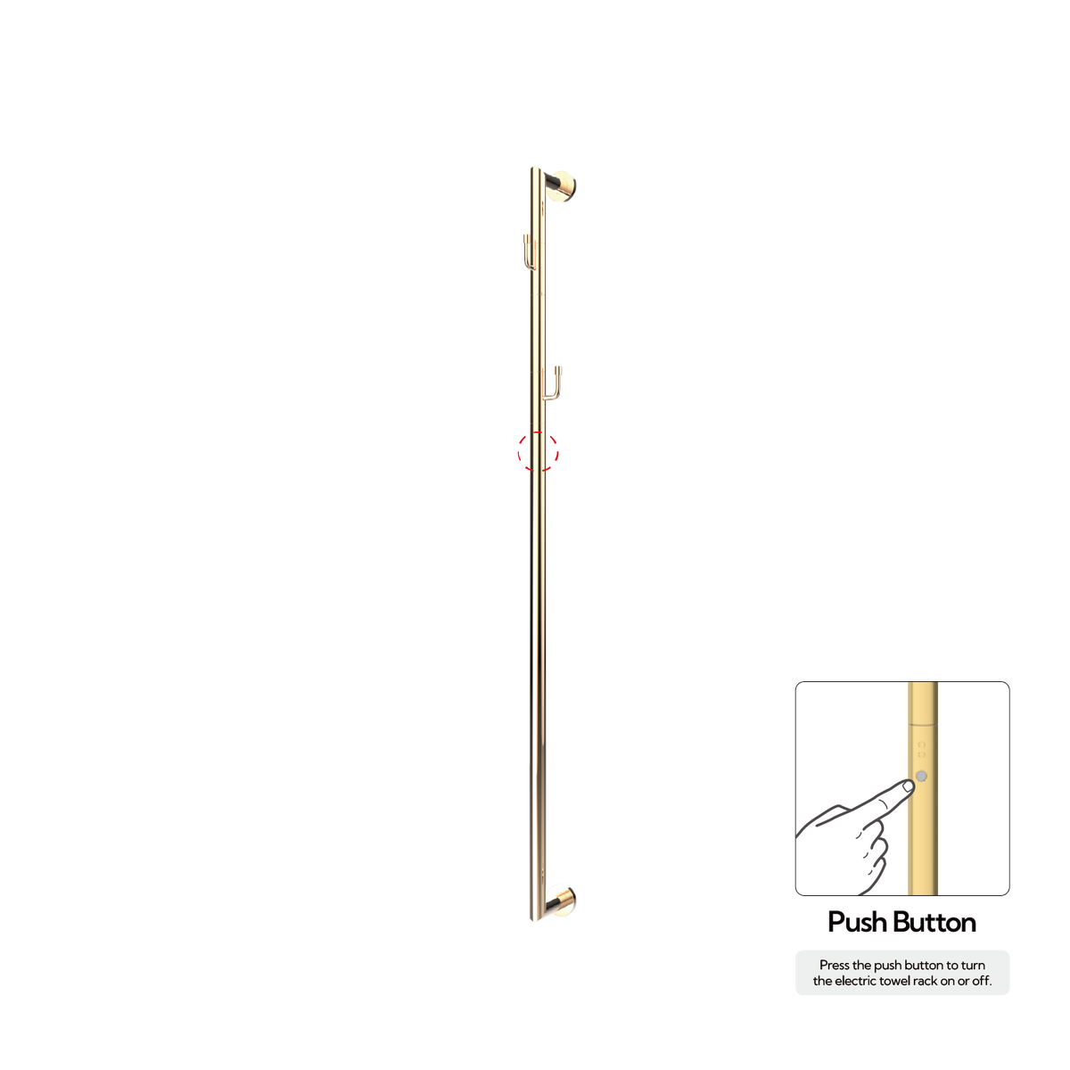 P&Bhusri G28-M-PBZ-N G28 Towel Warmer in PVD Polished Bronze