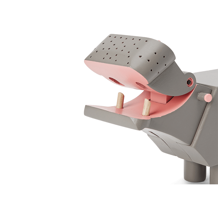 Kay Bojesen 39344 Hippo Wooden Figurine in Grey