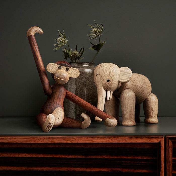 Kay Bojesen 39252 Elephant Wooden Figurine in Oak