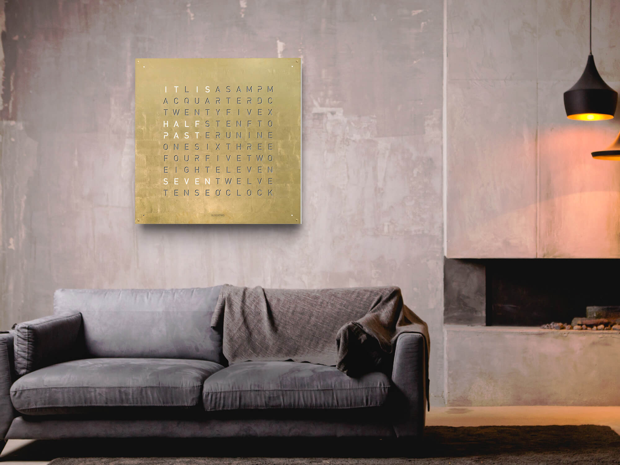 QLOCKTWO LG4GD QLOCKTWO EARTH 90 Creator's Edition Gold