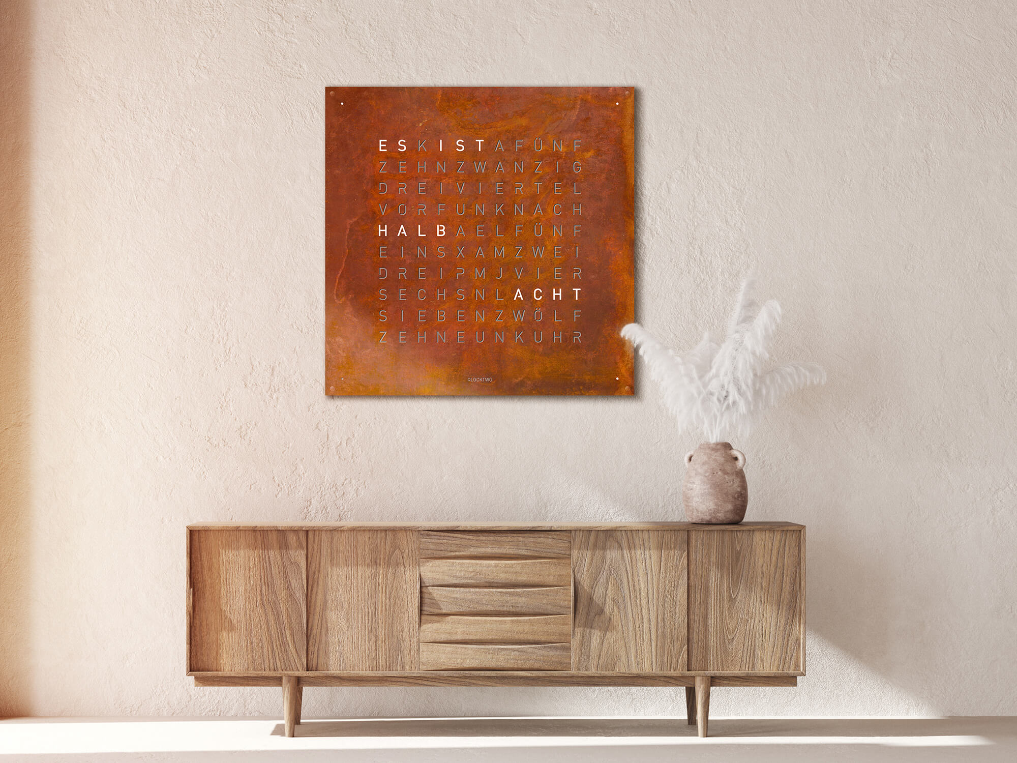 QLOCKTWO Q180V1RT QLOCKTWO EARTH 180 Rust