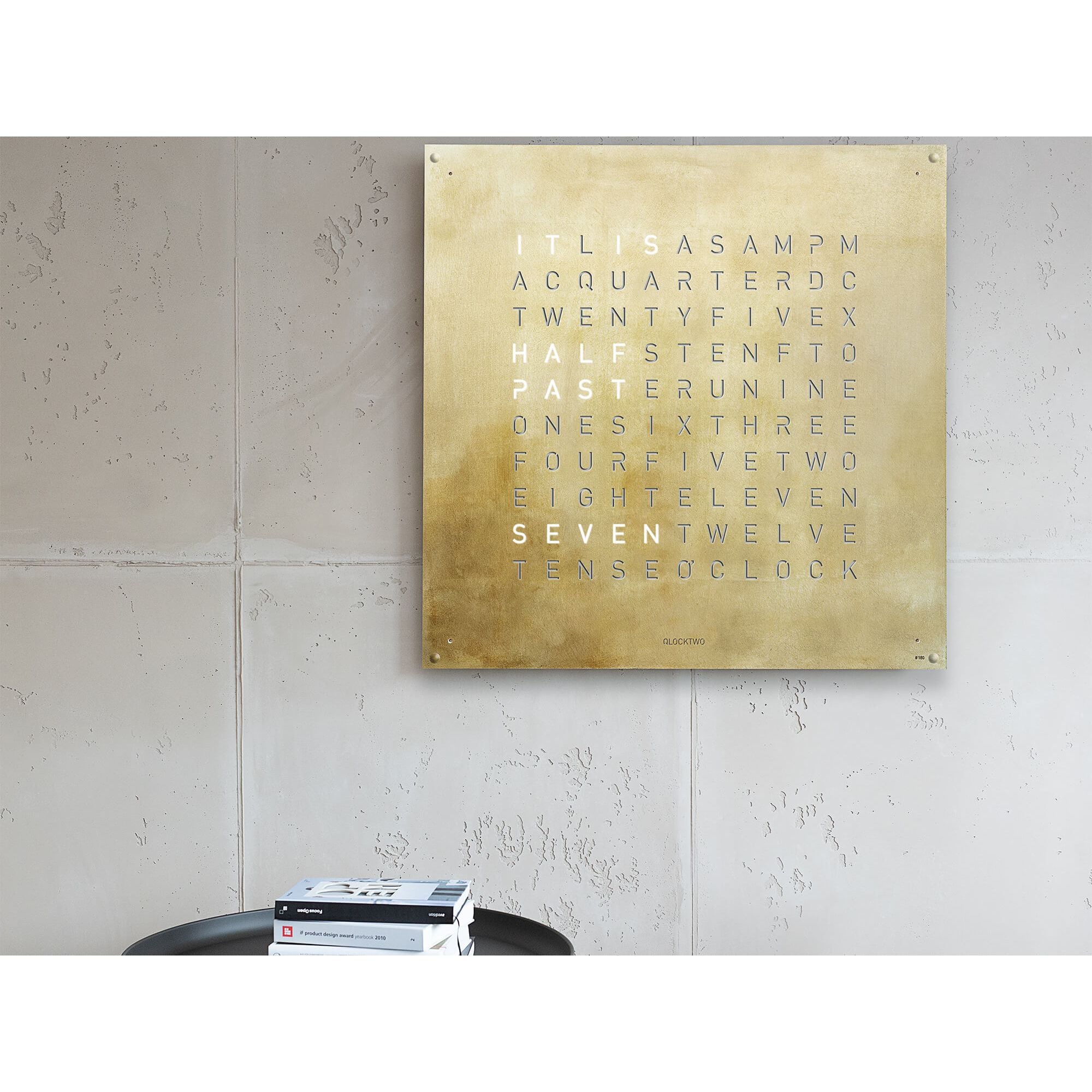 QLOCKTWO LG4SG QLOCKTWO EARTH 90 Creator's Edition Silver & Gold