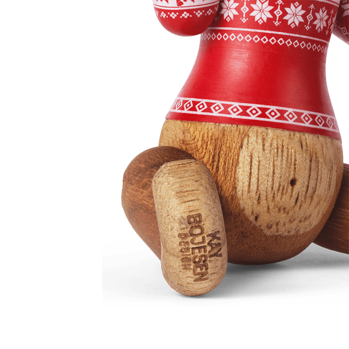 Kay Bojesen 39571 Christmas Jumper Monkey Wooden Figurine in Teak/Limba