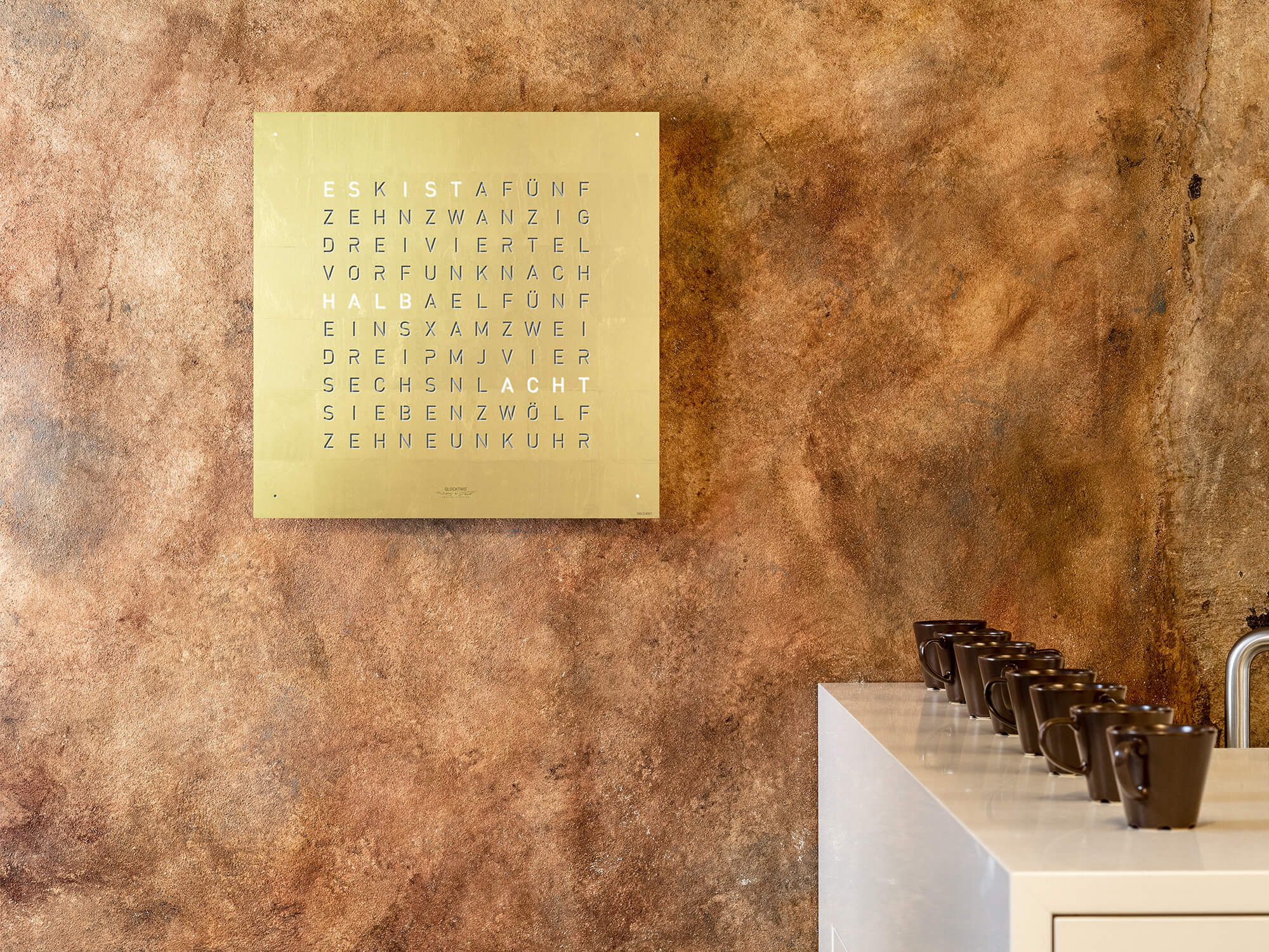 QLOCKTWO QT4GD QLOCKTWO EARTH 45 Creator's Edition Gold