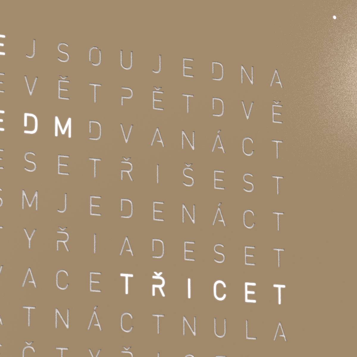 QLOCKTWO FCHAPC QLOCKTWO Earth 45 Frontcover Hazelnut