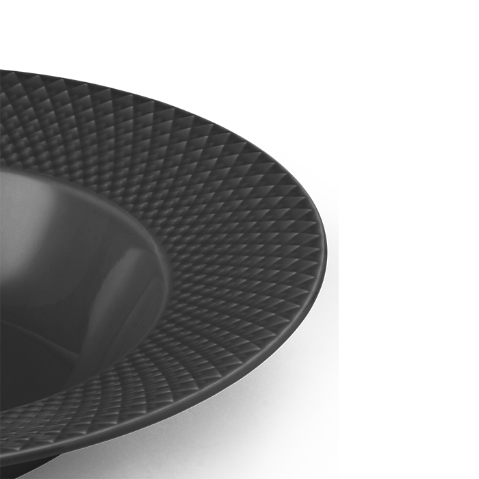Lyngby Porcelæn 201860 Rhombe Earth Plate in Slate
