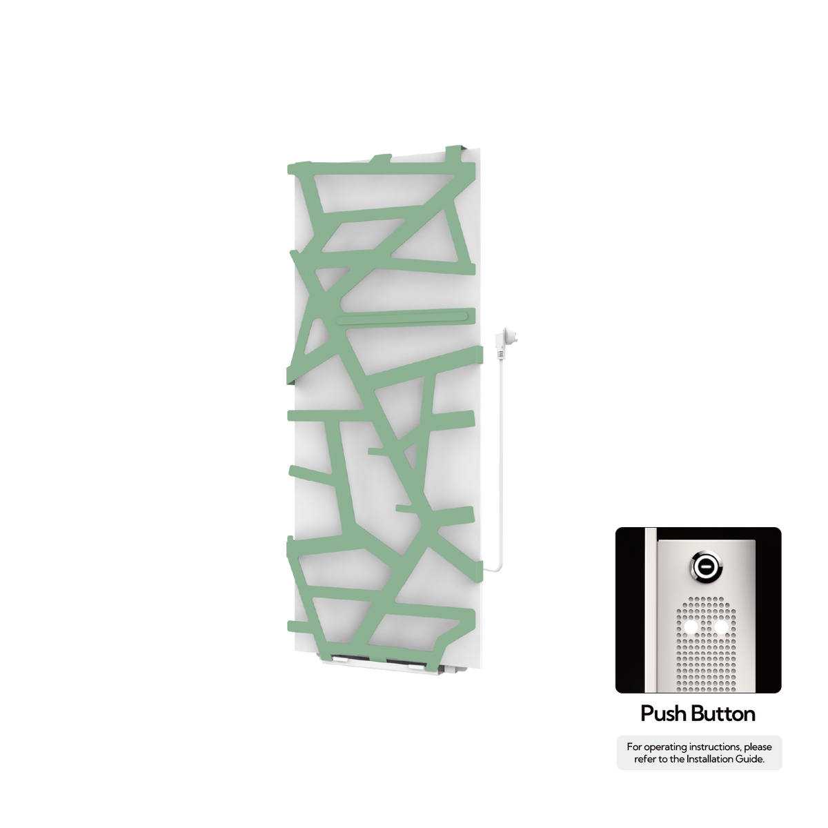 P&Bhusri S08-M-CGR-N S08 Towel Warmer in Celadon Green