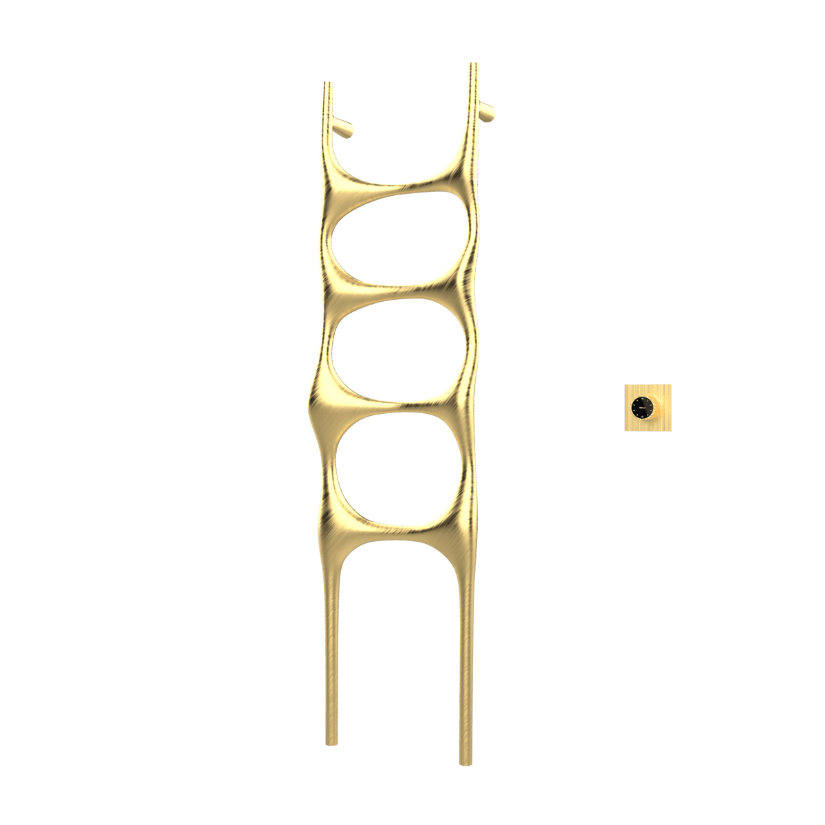 P&Bhusri S6-M-BBR-XM Crete Palace Towel Warmer in PVD Brushed Brass