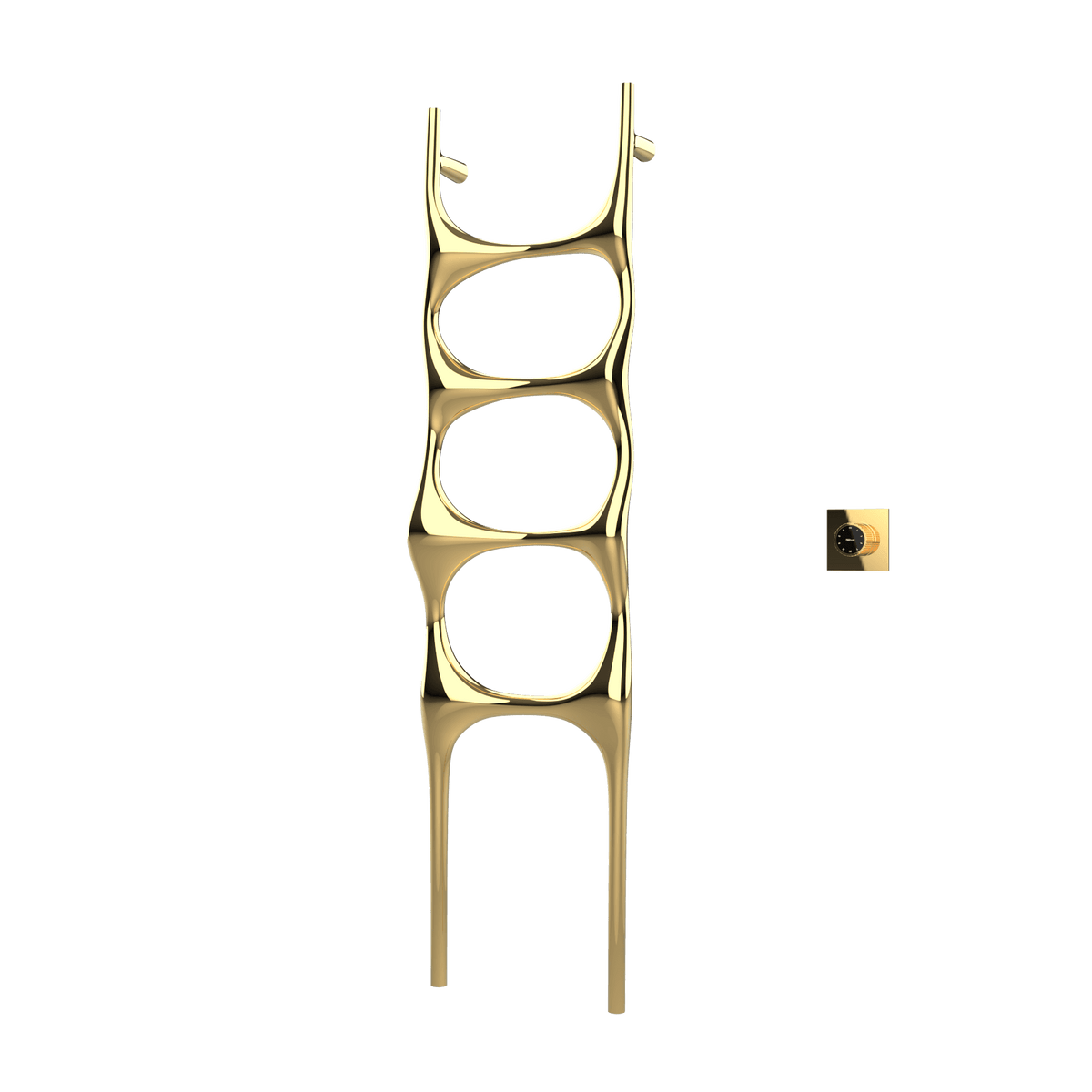 P&Bhusri S6-M-LGD-XM Crete Palace Towel Warmer in PVD Polished Luxury Gold
