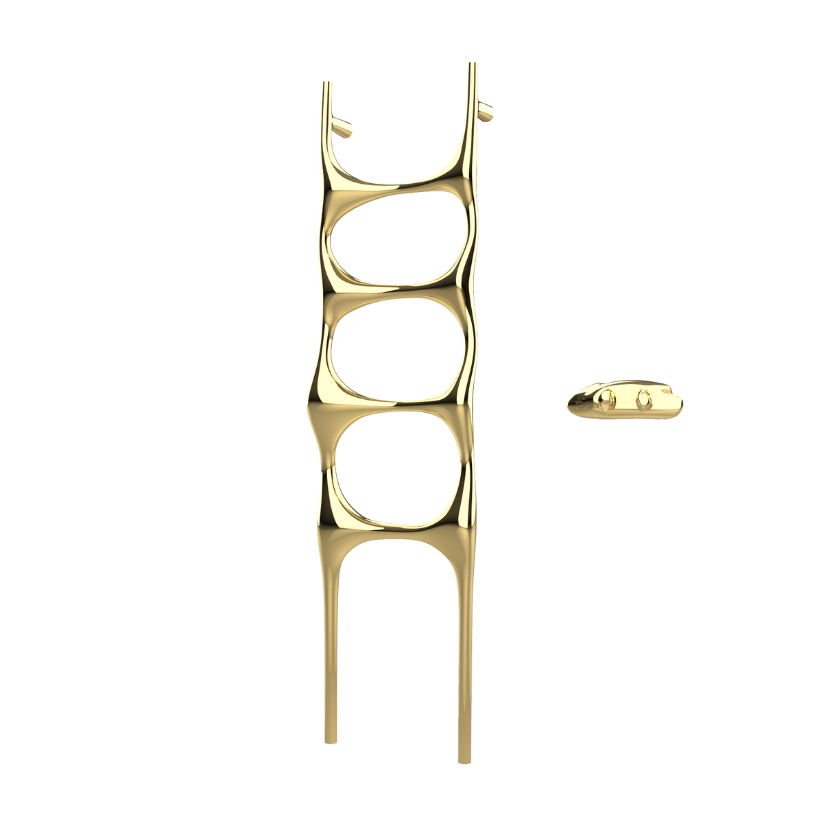 P&Bhusri S6-M-PBR-XA Crete Palace Towel Warmer in PVD Polished Brass