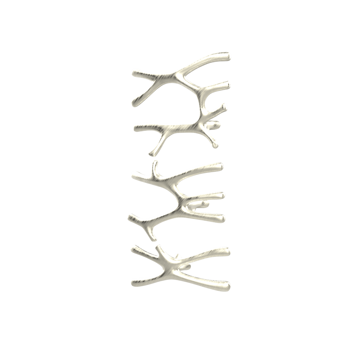 P&Bhusri S7-LMS-BWG-SC Daphne's Branch Large + Medium + Small Towel Warmer in PVD Brushed White Gold