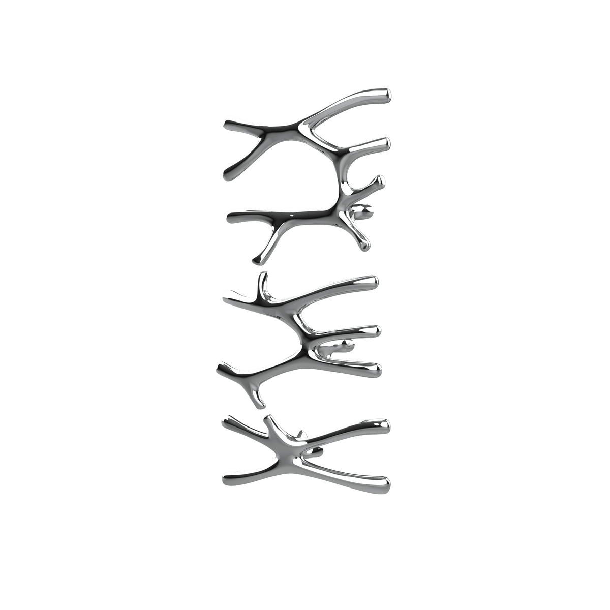 P&Bhusri S7-LMS-CHR-SC Daphne's Branch Large + Medium + Small Towel Warmer in Polished Chrome