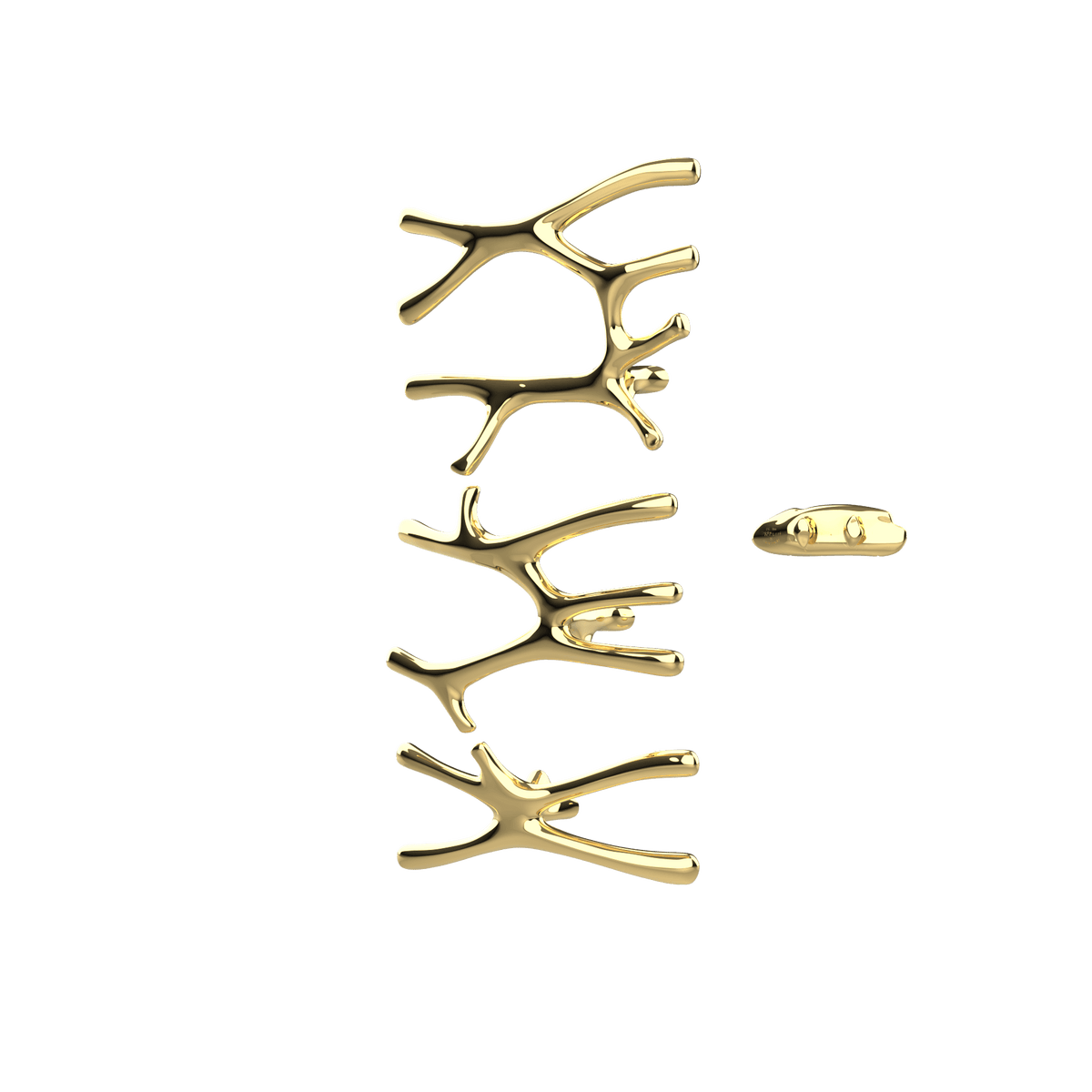 P&Bhusri S7-LMS-PBR-XA Daphne's Branch Large + Medium + Small Towel Warmer in PVD Polished Brass