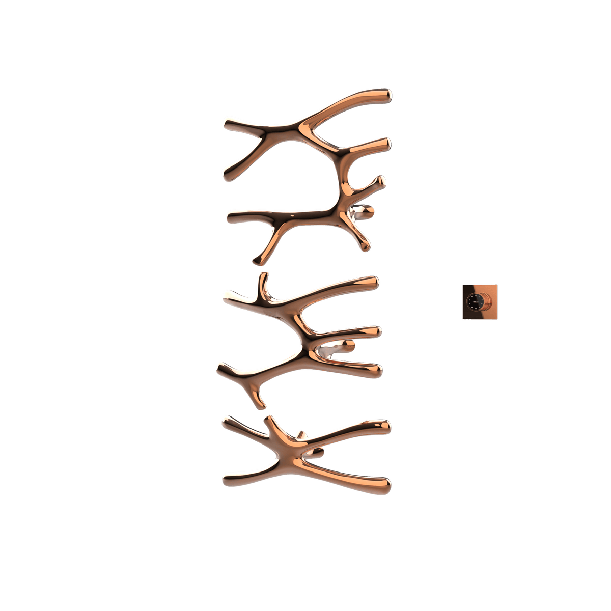 P&Bhusri S7-LMS-RGD-XM Daphne's Branch Large + Medium + Small Towel Warmer in PVD Polished Rose Gold