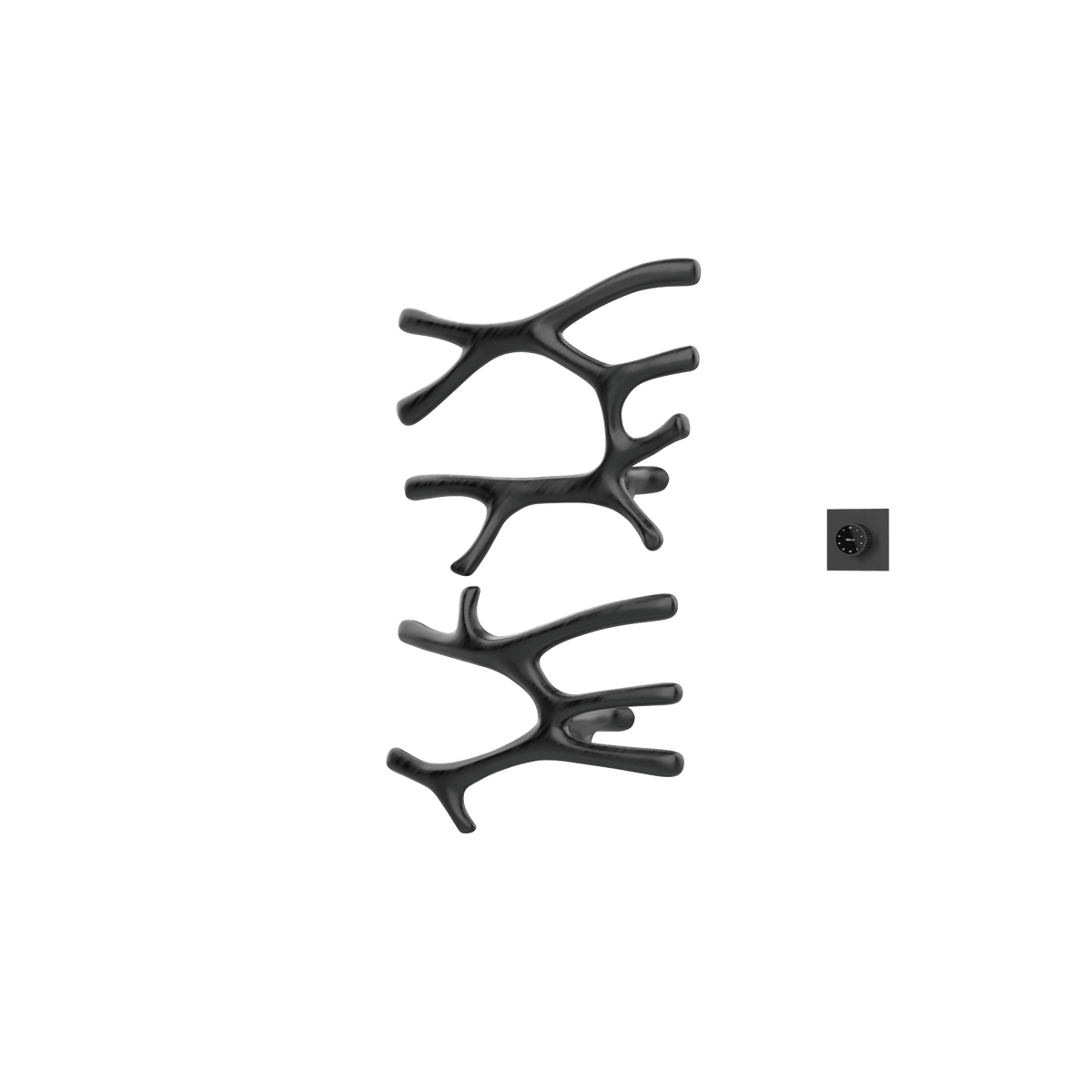 P&Bhusri S7-LM-BBN-XM Daphne's Branch Large + Medium Towel Warmer in PVD Brushed Black Nickel
