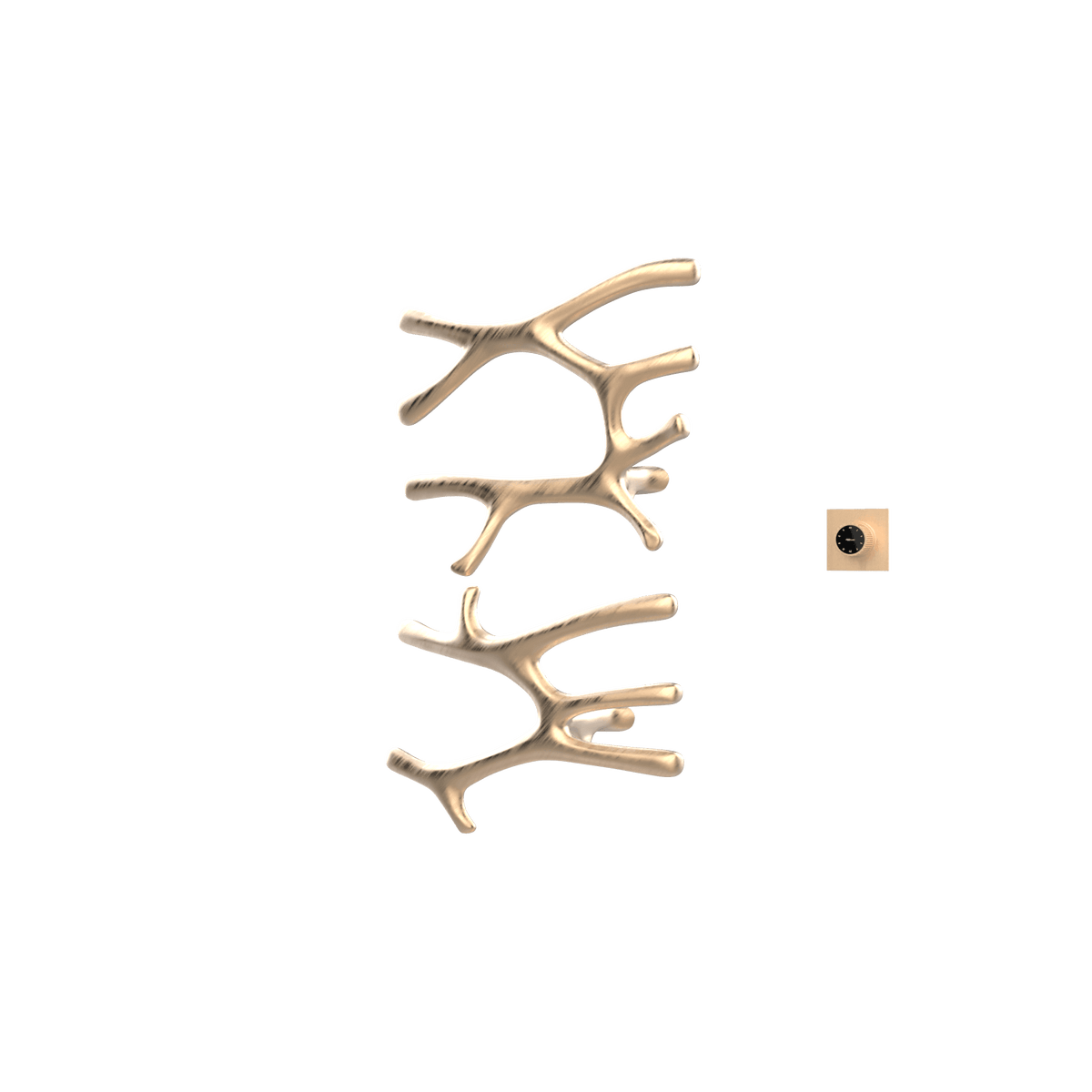 P&Bhusri S7-LM-BBZ-XM Daphne's Branch Large + Medium Towel Warmer in PVD Brushed Bronze