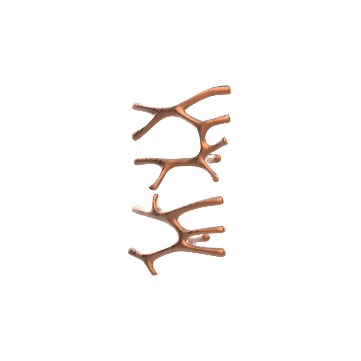 P&Bhusri S7-LM-BRG-SC Daphne's Branch Large + Medium Towel Warmer in PVD Brushed Rose Gold