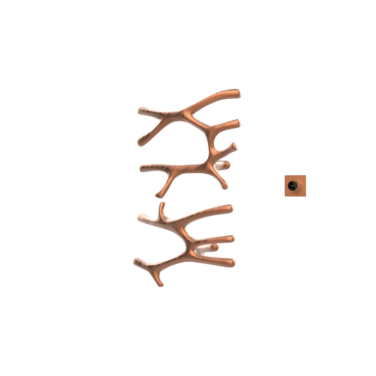 P&Bhusri S7-LM-BRG-XM Daphne's Branch Large + Medium Towel Warmer in PVD Brushed Rose Gold