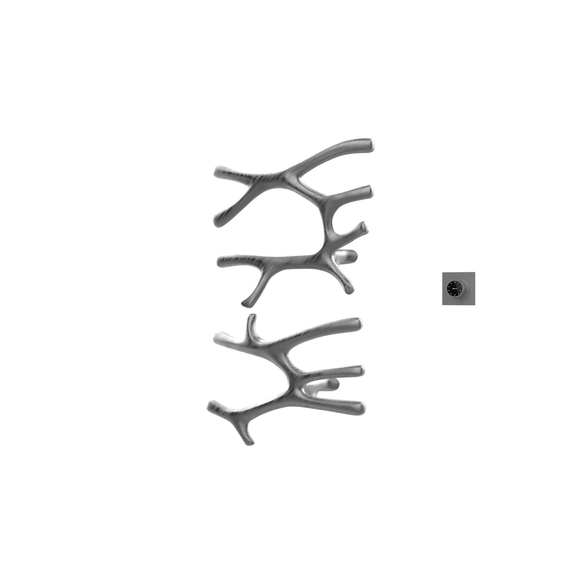 P&Bhusri S7-LM-GML-XM Daphne's Branch Large + Medium Towel Warmer in PVD Gun Metal