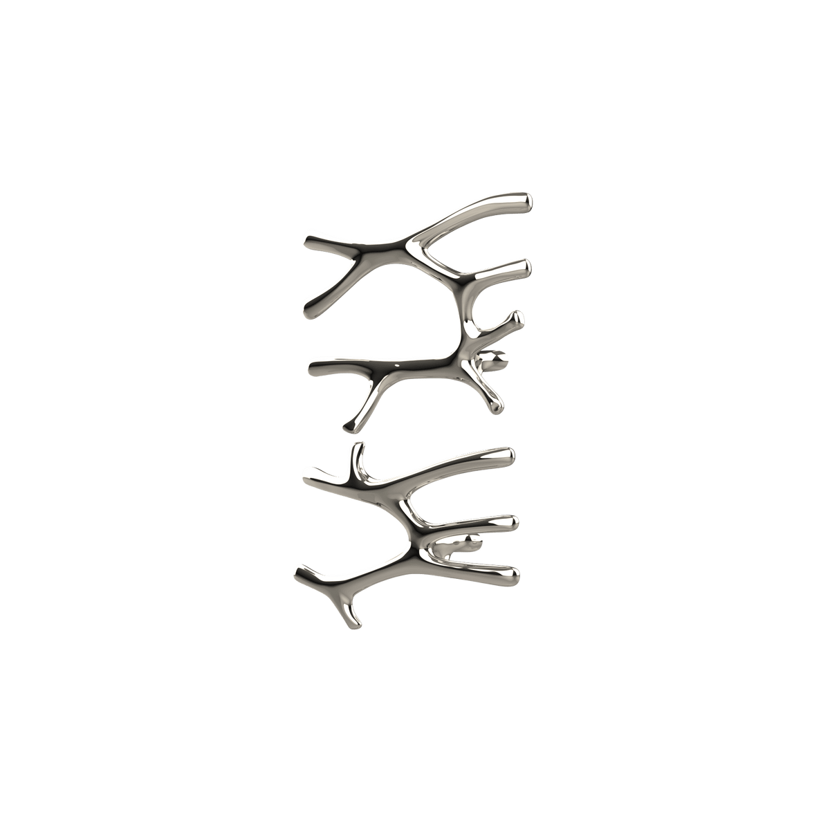 P&Bhusri S7-LM-PNI-SC Daphne's Branch Large + Medium Towel Warmer in PVD Polished Nickel