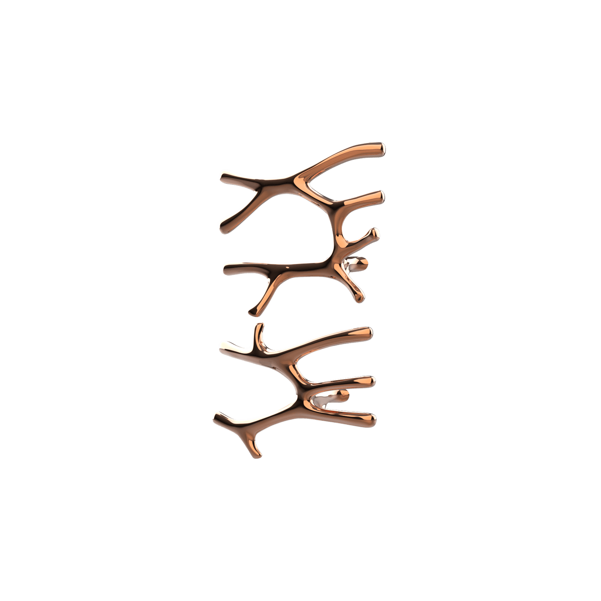 P&Bhusri S7-LM-RGD-SC Daphne's Branch Large + Medium Towel Warmer in PVD Polished Rose Gold