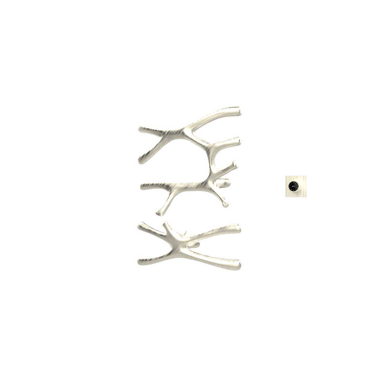 P&Bhusri S7-LS-BWG-XM Daphne's Branch Large + Small Towel Warmer in PVD Brushed White Gold
