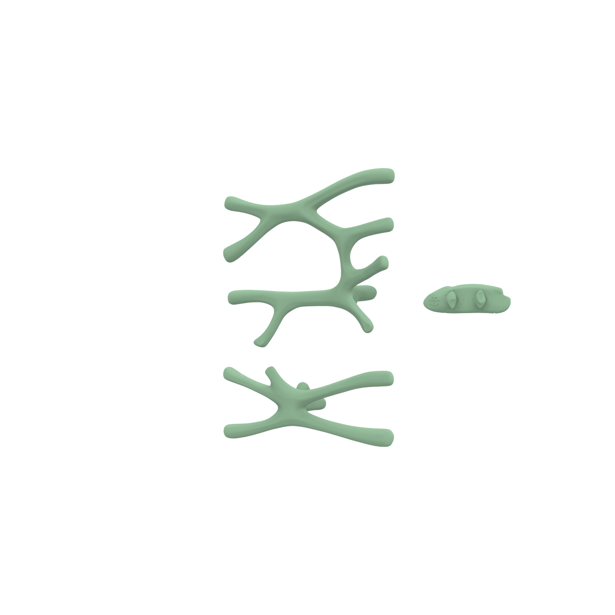 P&Bhusri S7-LS-CGR-XA Daphne's Branch Large + Small Towel Warmer in Celadon Green