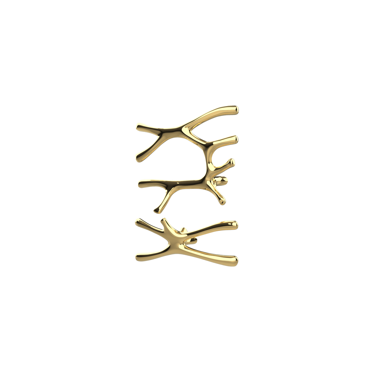 P&Bhusri S7-LS-LGD-SC Daphne's Branch Large + Small Towel Warmer in PVD Polished Luxury Gold