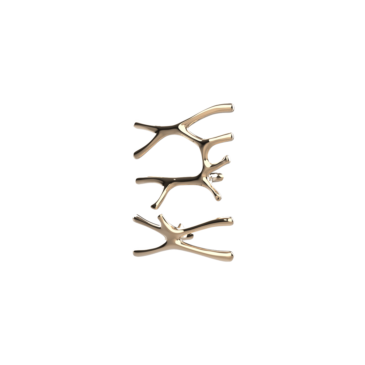 P&Bhusri S7-LS-PBZ-SC Daphne's Branch Large + Small Towel Warmer in PVD Polished Bronze