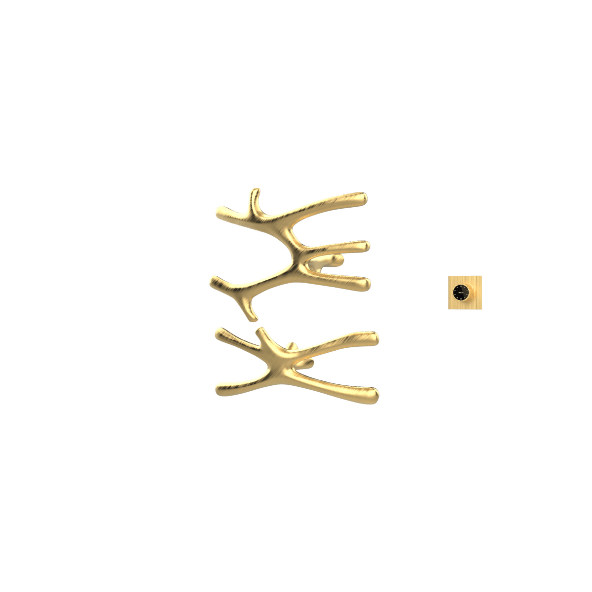 P&Bhusri S7-MS-BLG-XM Daphne's Branch Medium + Small Towel Warmer in PVD Brushed Luxury Gold