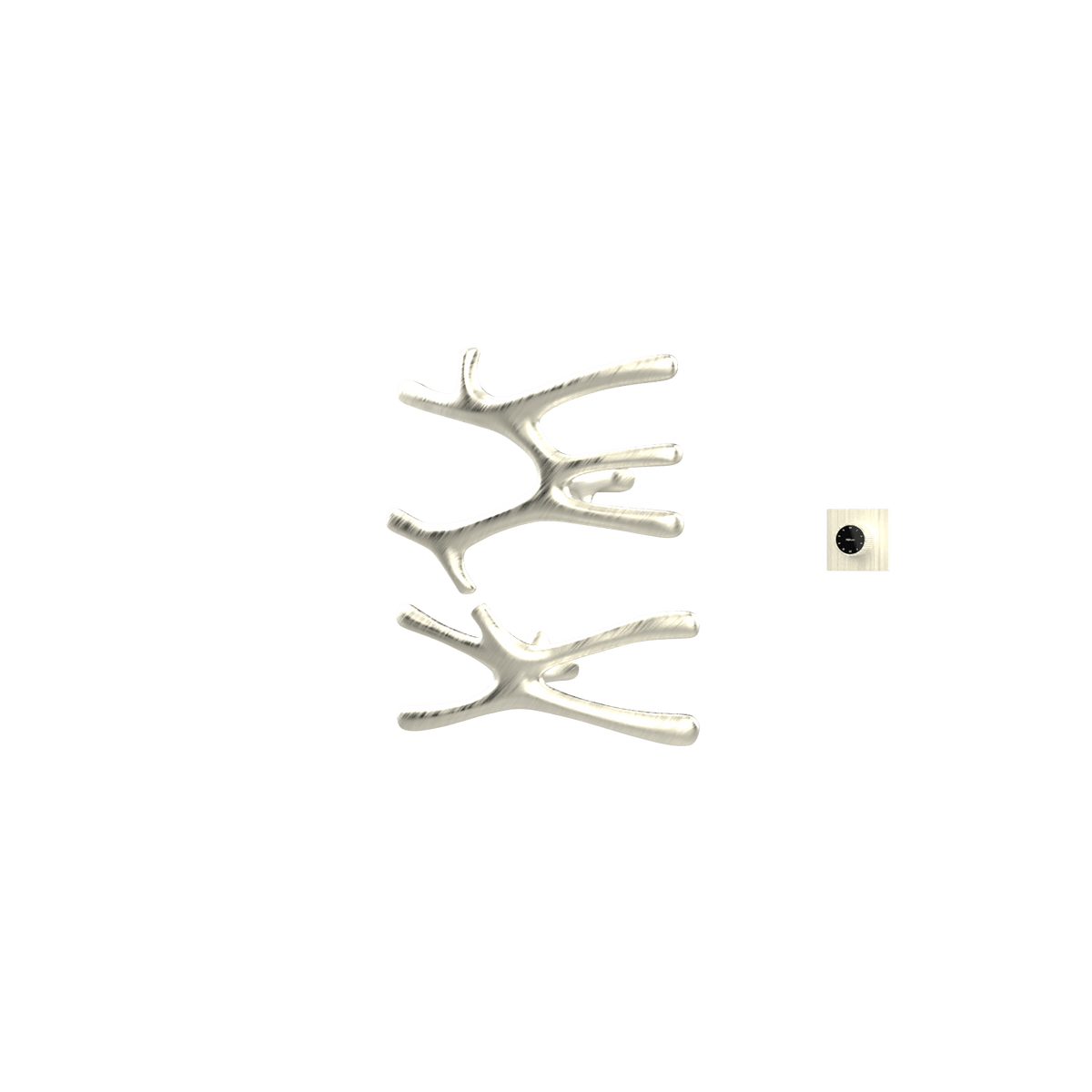 P&Bhusri S7-MS-BWG-XM Daphne's Branch Medium + Small Towel Warmer in PVD Brushed White Gold