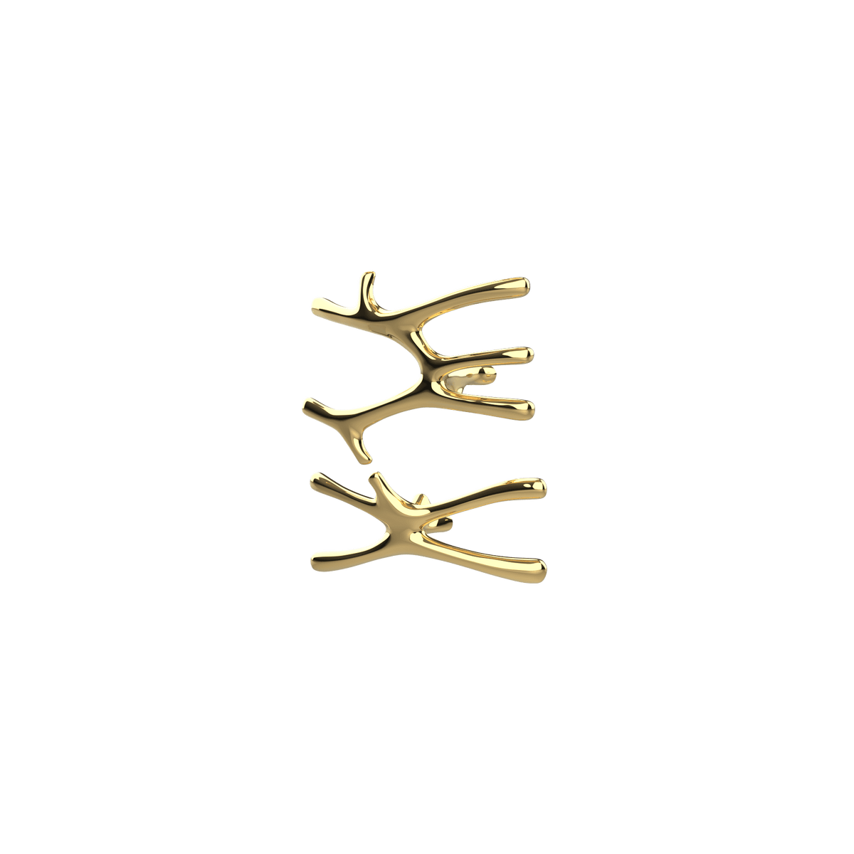 P&Bhusri S7-MS-LGD-SC Daphne's Branch Medium + Small Towel Warmer in PVD Polished Luxury Gold