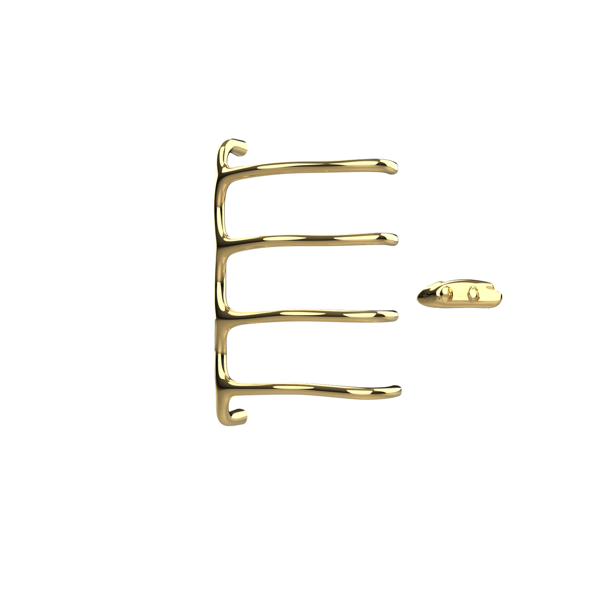P&Bhusri S8-M-LGD-XA Tuscany Glimmer Towel Warmer in PVD Polished Luxury Gold