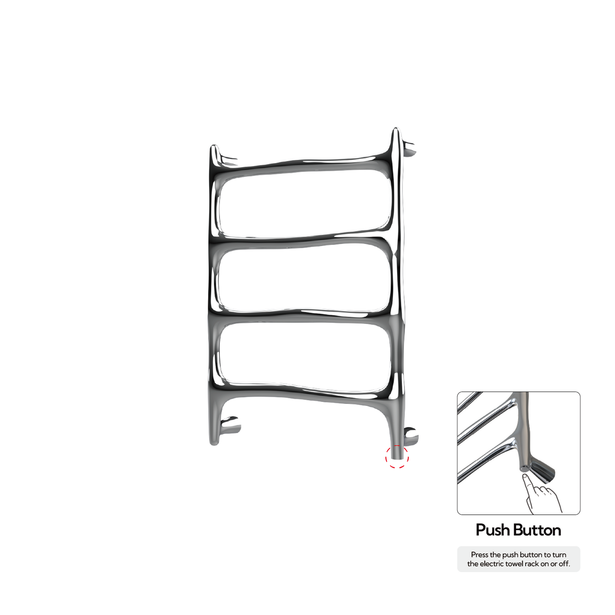 P&Bhusri S9-M-CHR-N Verona Towel Warmer in Polished Chrome