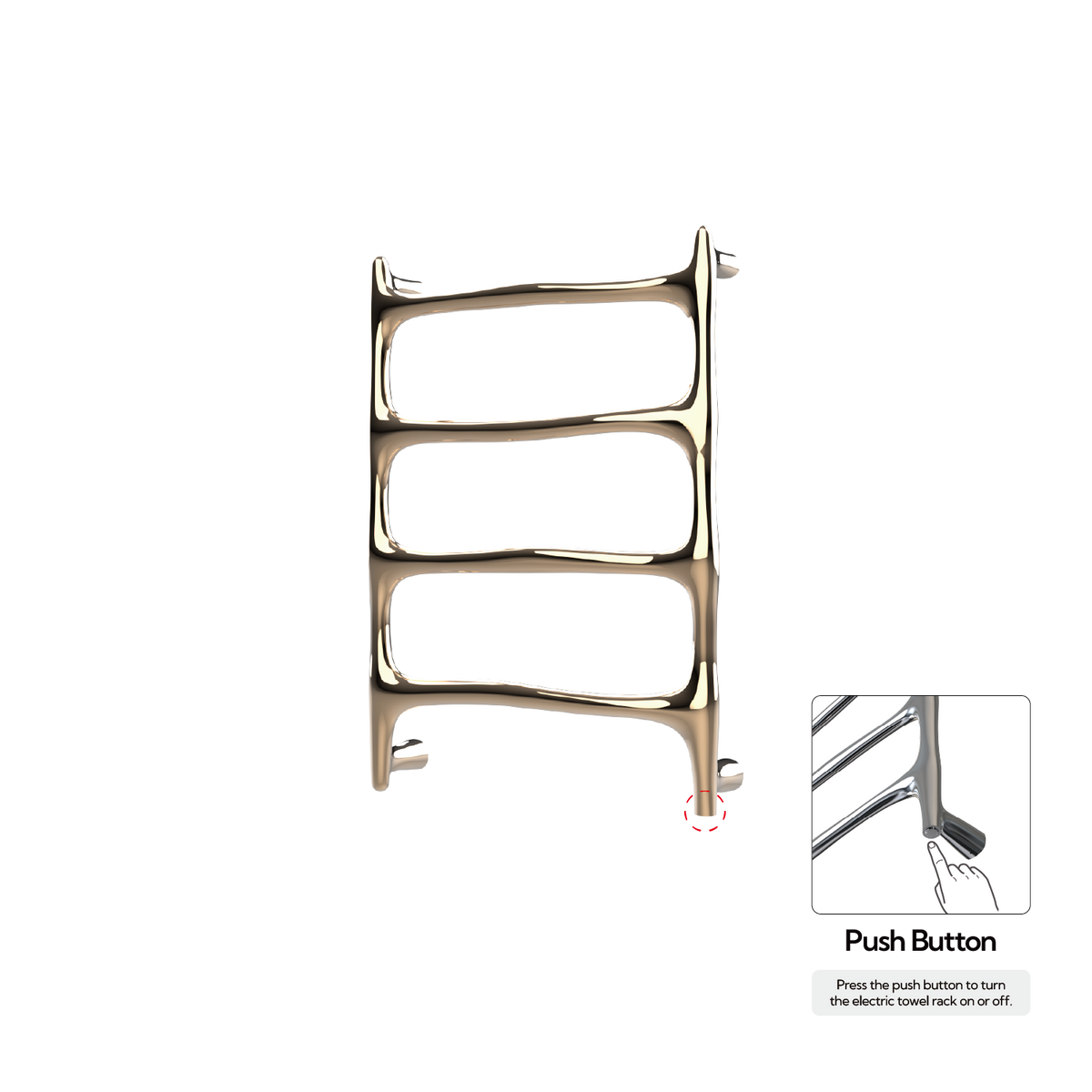 P&Bhusri S9-M-PBZ-N Verona Towel Warmer in PVD Polished Bronze