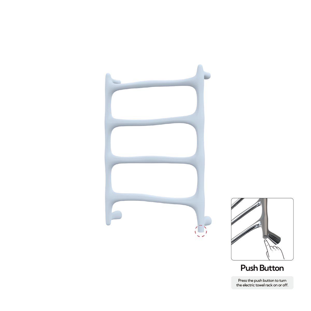 P&Bhusri S9-M-SBL-N Verona Towel Warmer in Sky Blue