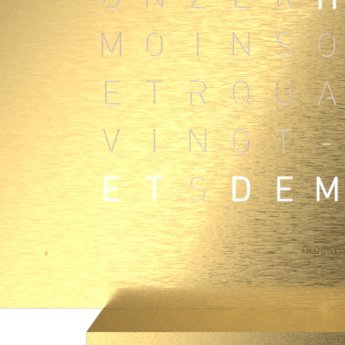 QLOCKTWO T4GGD QLOCKTWO EARTH 13.5 Golden Legend