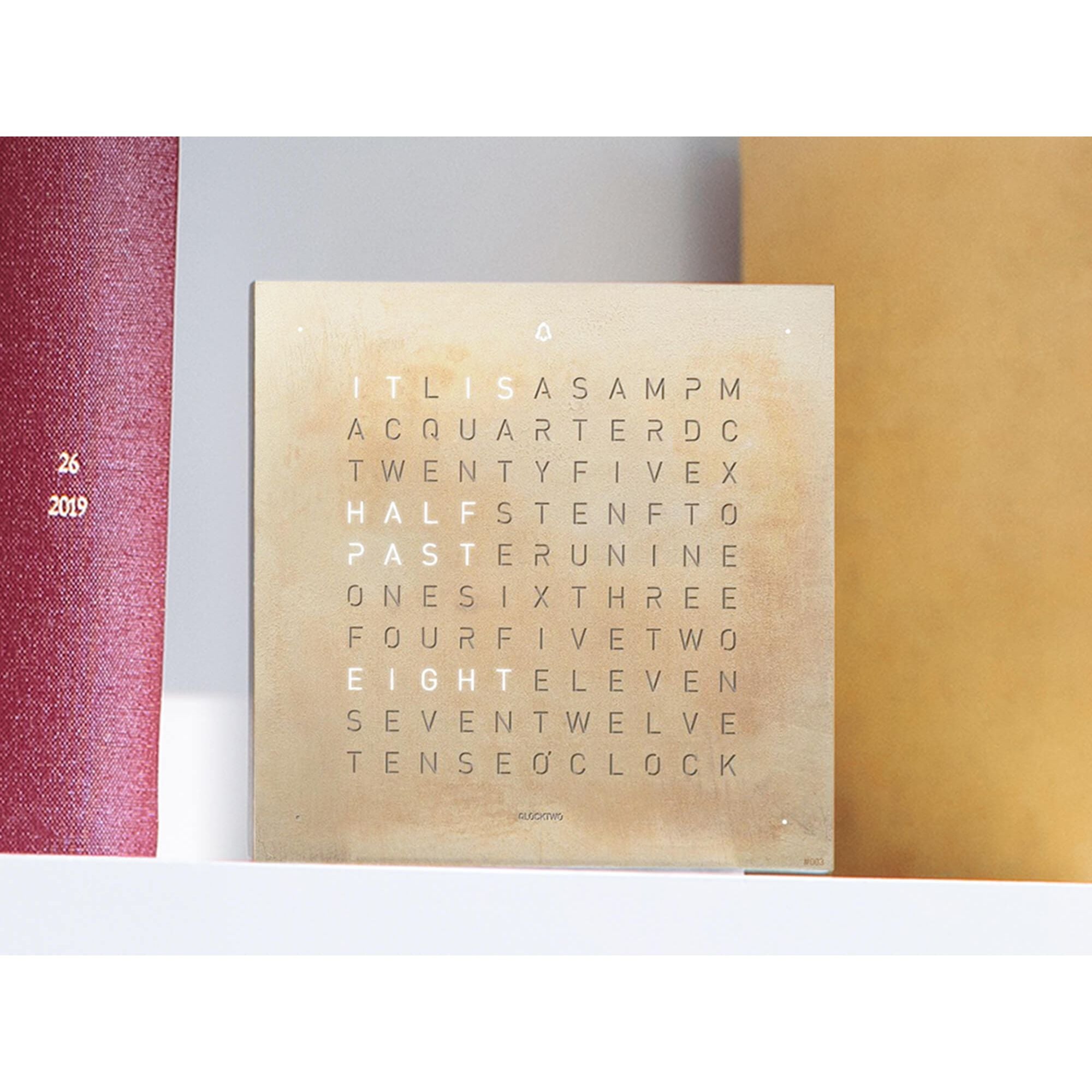 QLOCKTWO T4SSG QLOCKTWO EARTH 13.5 Creator's Edition Silver & Gold